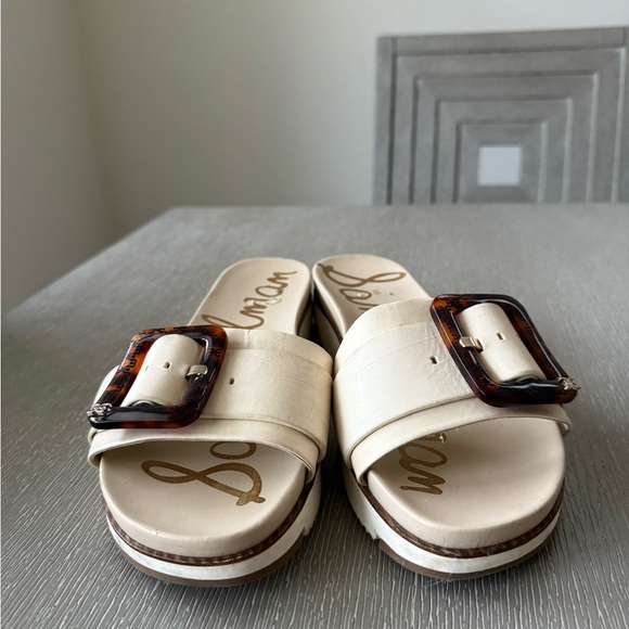 Sam Edelman Ariane Slide Sandals- cream - Picture 6 of 9